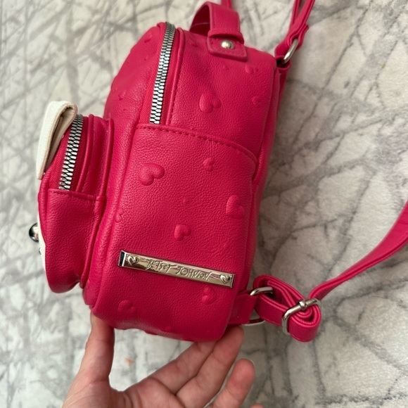 Betsey Johnson Hot Pink Dog Mini Backpack Heart Embossed Novelty Bag NWT main image 6